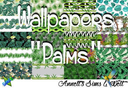 Palm wallpapers at Annett’s Sims 4 Welt