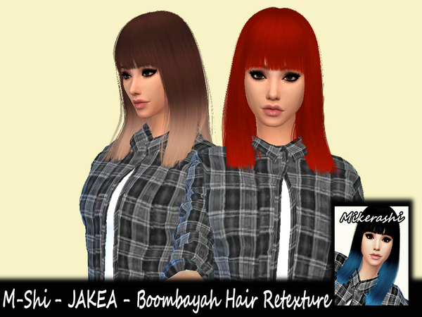 Sims 4 M Shi JAKEA Boombayah Hair Retexture by mikerashi at TSR