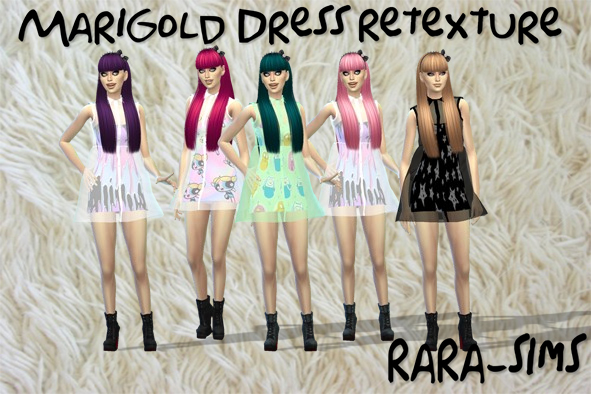 Sims 4 Marigold Dress Retexture at RaRa SIMS