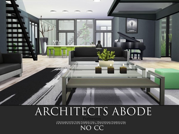 Sims 4 Architects Abode house by Pralinesims at TSR