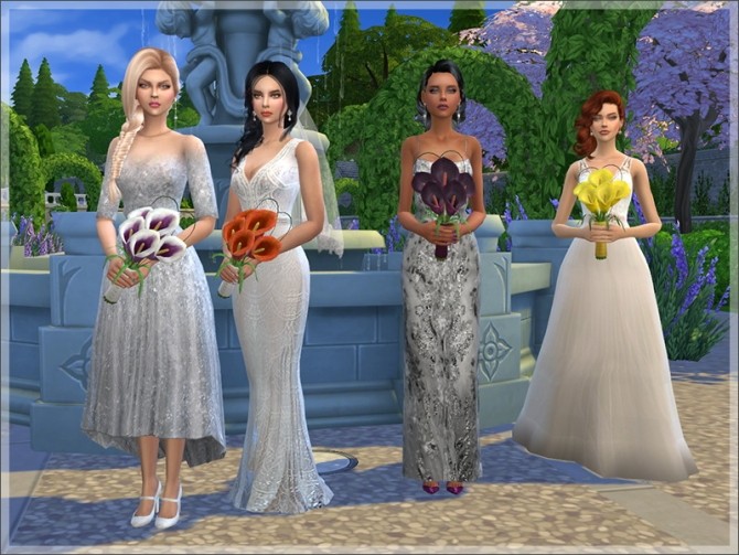 Sims 4 Calla Lily Wedding Bouquet at Giulietta