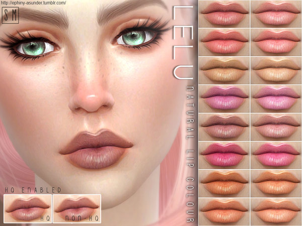 Sims 4 Natural Lip Colouring by Lelu at TSR