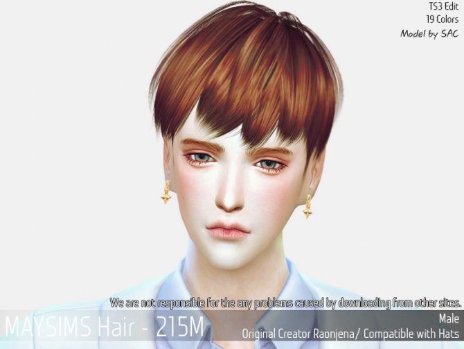 Hair 215M (Raonjena) at May Sims » Sims 4 Updates