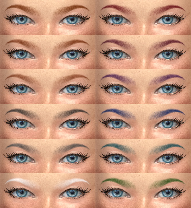 Sims 4 Eyebrows 20, 21 HQ & non HQ at Alf si
