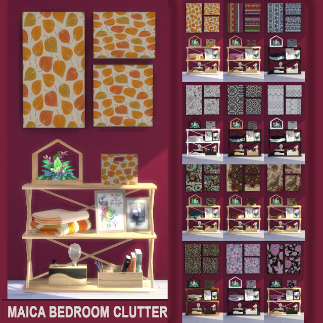 Sims 4 Maica Bedroom Clutter by Mary Jiménez at pqSims4