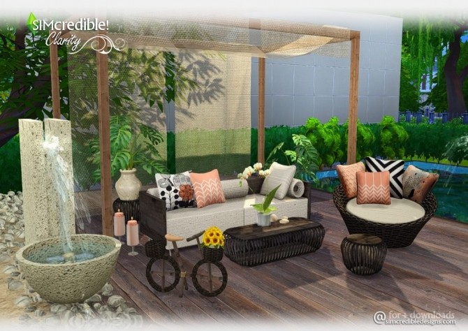 Sims 4 Clarity garden set at SIMcredible! Designs 4