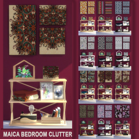 Maica Bedroom Clutter by Mary Jiménez at pqSims4 » Sims 4 Updates