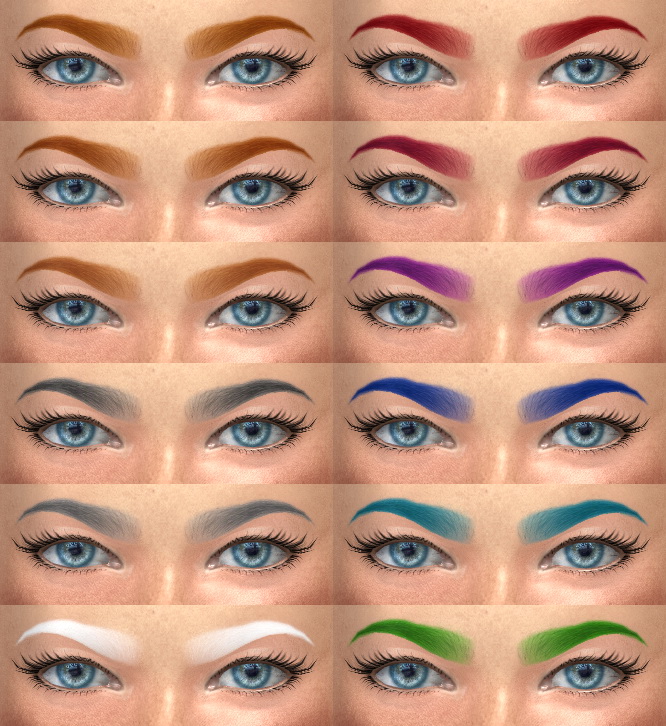 Sims 4 Eyebrows 20, 21 HQ & non HQ at Alf si