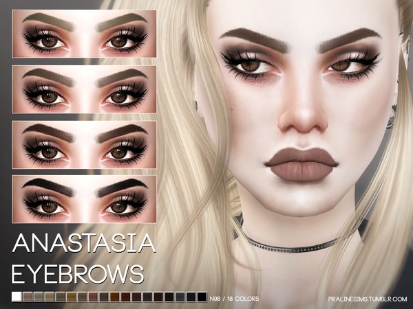 Sims 4 Anastasia Eyebrows N96 by Pralinesims at TSR