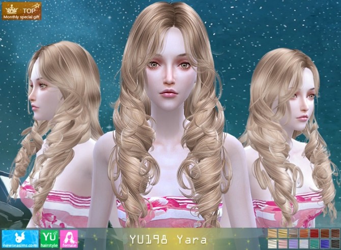 Sims 4 YU198 Yara hair (Pay) at Newsea Sims 4