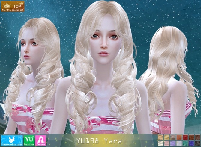 Sims 4 YU198 Yara hair (Pay) at Newsea Sims 4
