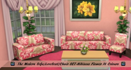 The Modern Chair Hibiscus 16 Floral by wendy35pearly at Mod The Sims