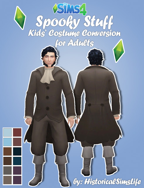Sims 4 Spooky Stuff Kids Costume Converted at Historical Sims Life