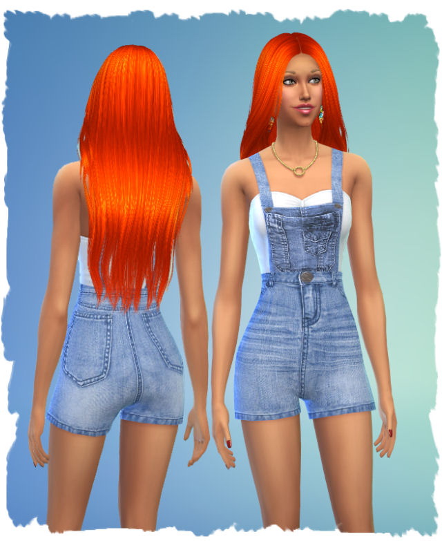 Sims 4 Denim overalls by Chalipo at All 4 Sims