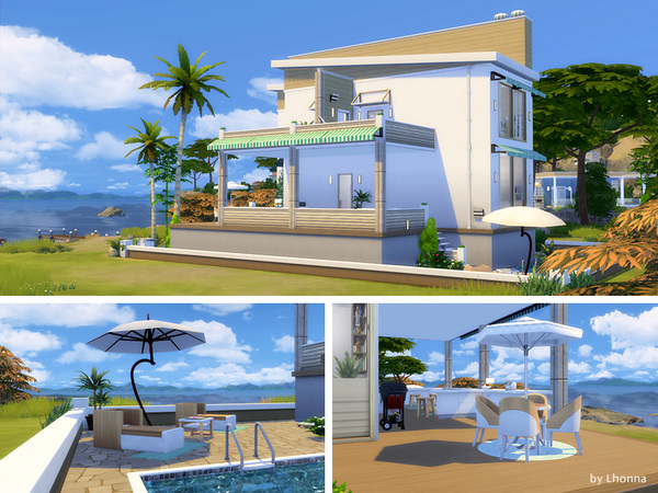 Sims 4 Beach Life house by Lhonna at TSR