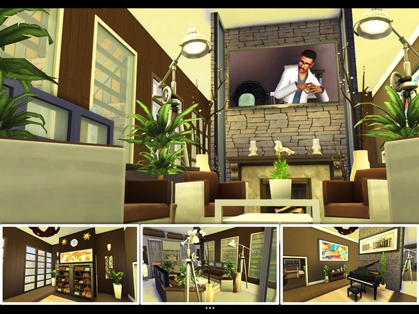 Sims 4 Geneva Modern house by mlpermalino at TSR