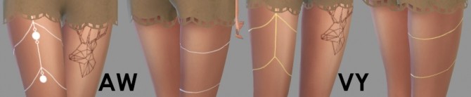 Sims 4 Ivy Leg chains collection BEY at JFC Sims