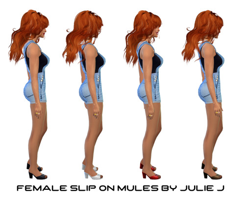Sims 4 Female Slip on Mules at Julietoon – Julie J
