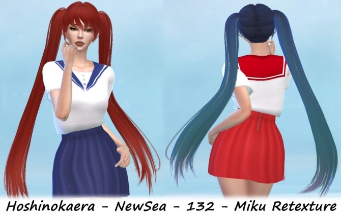 Sims 4 NewSea 132 Miku Retexture at Hoshinokaera