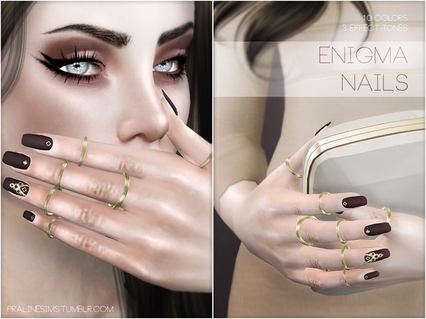 Sims 4 Enigma Nails N15 by Pralinesims at TSR