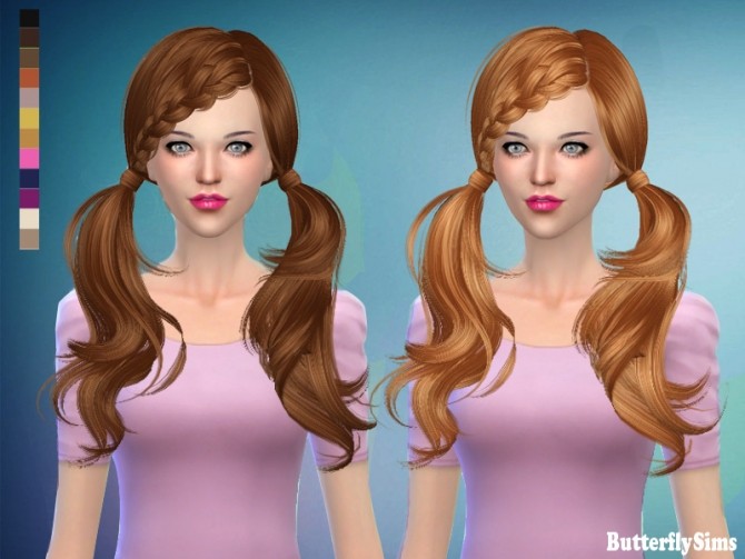 Sims 4 B fly hair AF 052 No hat (Free) by YOYO at Butterfly Sims