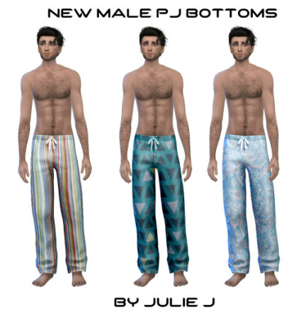 Male PJ Bottoms at Julietoon – Julie J » Sims 4 Updates
