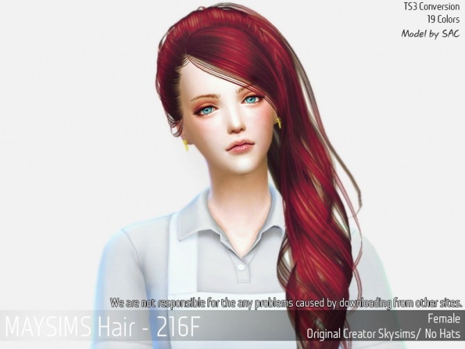 Sims 4 Hair 216F (SkySims) at May Sims