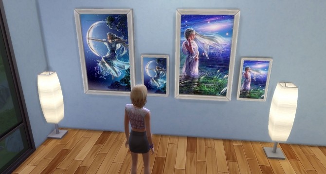 Sims 4 Kagaya`s Starry Tales paintings by Sauris at Mod The Sims