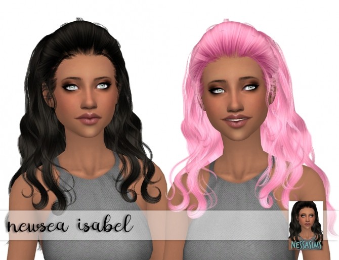 Sims 4 Newseas Isabel hair retexture at Nessa Sims