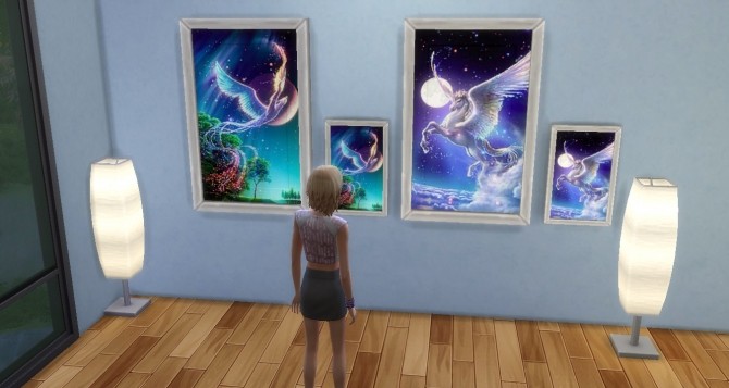 Sims 4 Kagaya`s Starry Tales paintings by Sauris at Mod The Sims