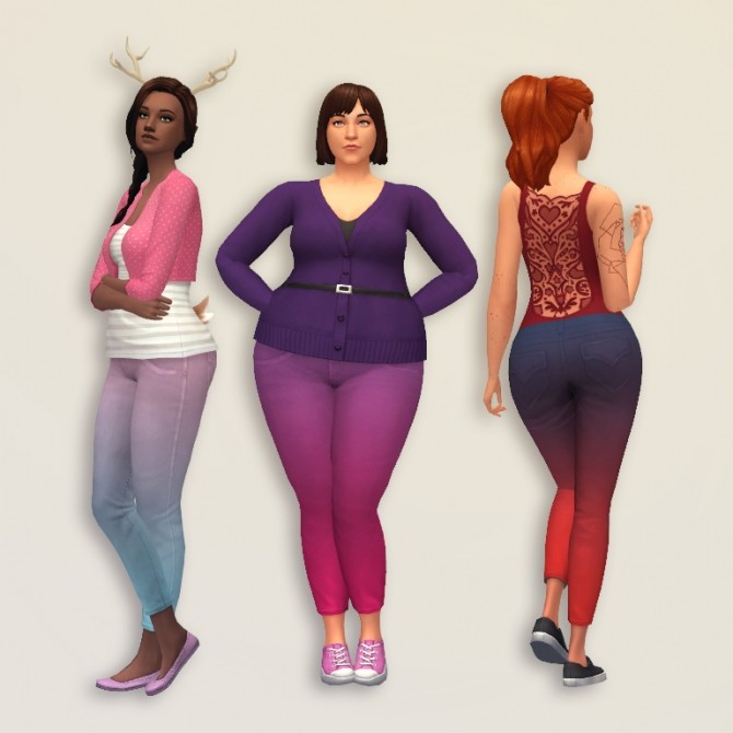 Sims 4 Excessive Ombres pants at Hamburger Cakes