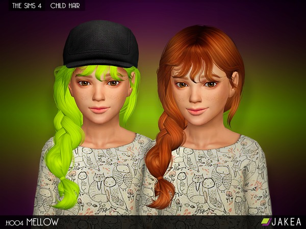 Sims 4 H004 MELLOW Female Hair Set by JAKEASims at TSR
