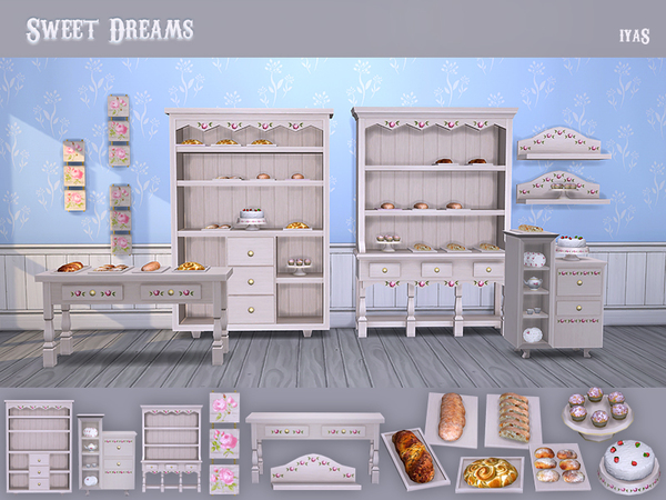 Sims 4 Sweet Dreams french country style set by soloriya at TSR