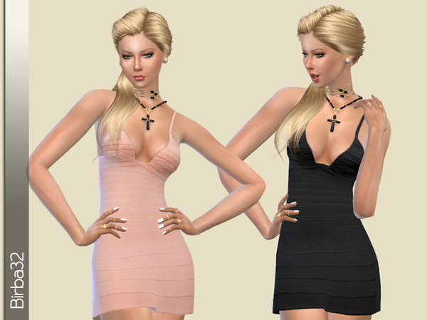 Sims 4 Boundage dress 2 by Birba32 at TSR