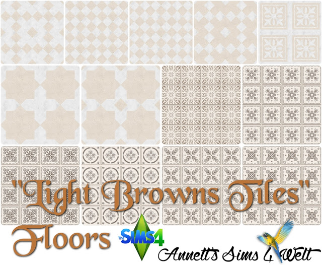 Sims 4 Light Browns Floor Tiles at Annett’s Sims 4 Welt