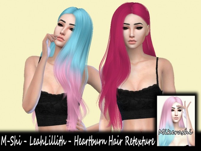Sims 4 M Shi LeahLillith Heartburn Hair Retexture at TSR