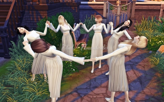 Sims 4 Rituals 3 sets of group poses at Flower Chamber