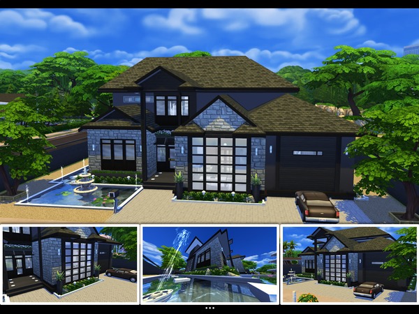 Sims 4 The Ebony house by mlpermalino at TSR