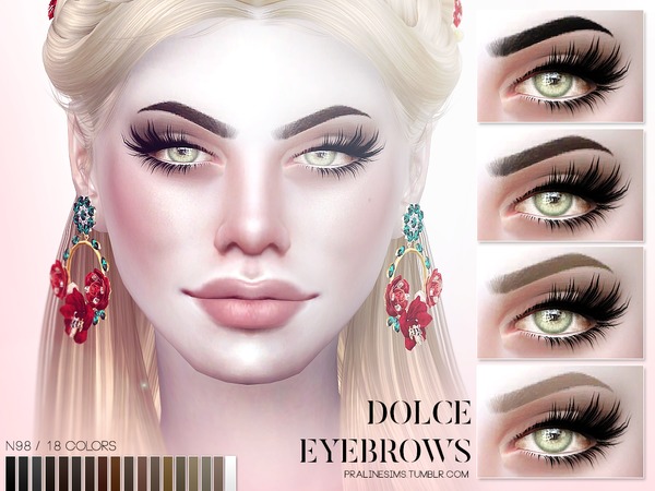 Sims 4 Dolce Eyebrows N98 by Pralinesims at TSR
