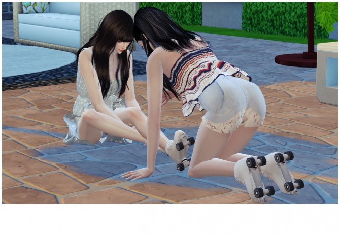 Sims 4 ROLLER SKATING POSES SET at Flower Chamber