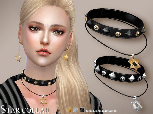 Sims 4 Star collar 09 by S Club LL at TSR