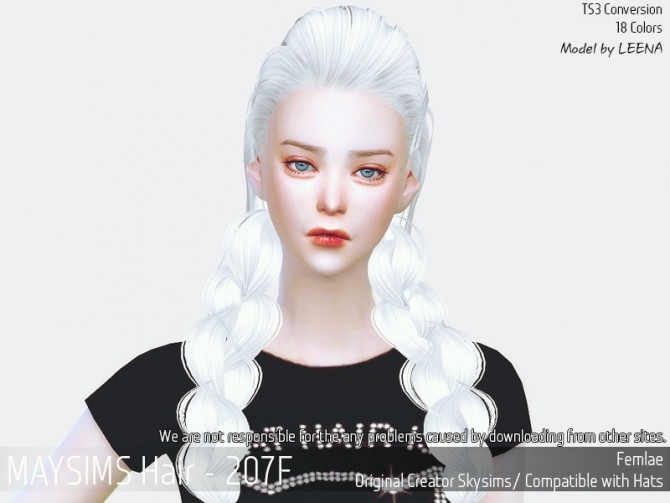Sims 4 Hair 207F (Skysims) at May Sims