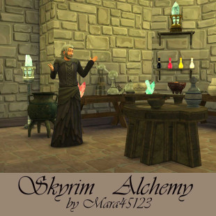 Skyrim Alchemy set at Mara45123 » Sims 4 Updates