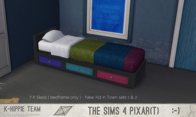 Sims 4 7 K Bedframes New Kid in Town sets 1 & 2 at K hippie