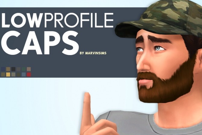 Sims 4 Low Profile Caps at Marvin Sims