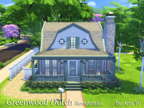 Sims 4 Greenwood Dutch house by annwang923 at TSR