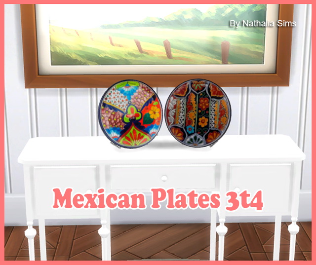 Sims 4 4Sims Mexican Plates Conversion 3t4 at Nathalia Sims