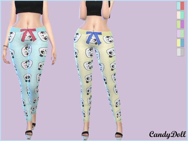 Sims 4 CandyDoll Pastel Panda Leggings by DivaDelic06 at TSR