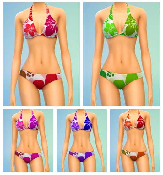 Sims 4 Aloha Swimsuit Recolor at Simelicious