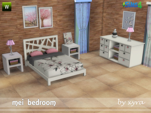 Sims 4 Mei bedroom set by xyra33 at TSR